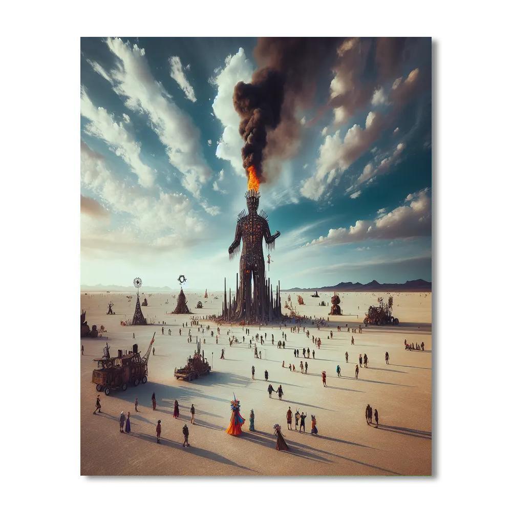 Burning Man - Black Rock Desert, Nevada Painting Number Kit