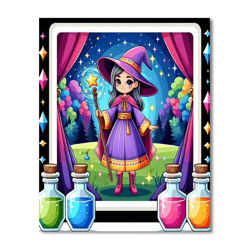 Magical Wizard's World Painting By Numbers Kit