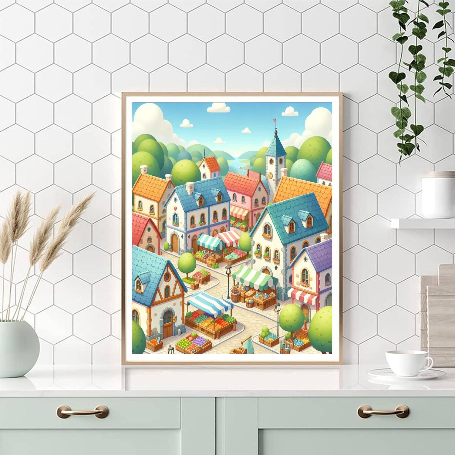 Magical Village Numbered Painting Kits