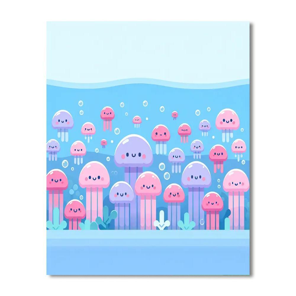 Jolly Jellyfish Jamboree Number Painting