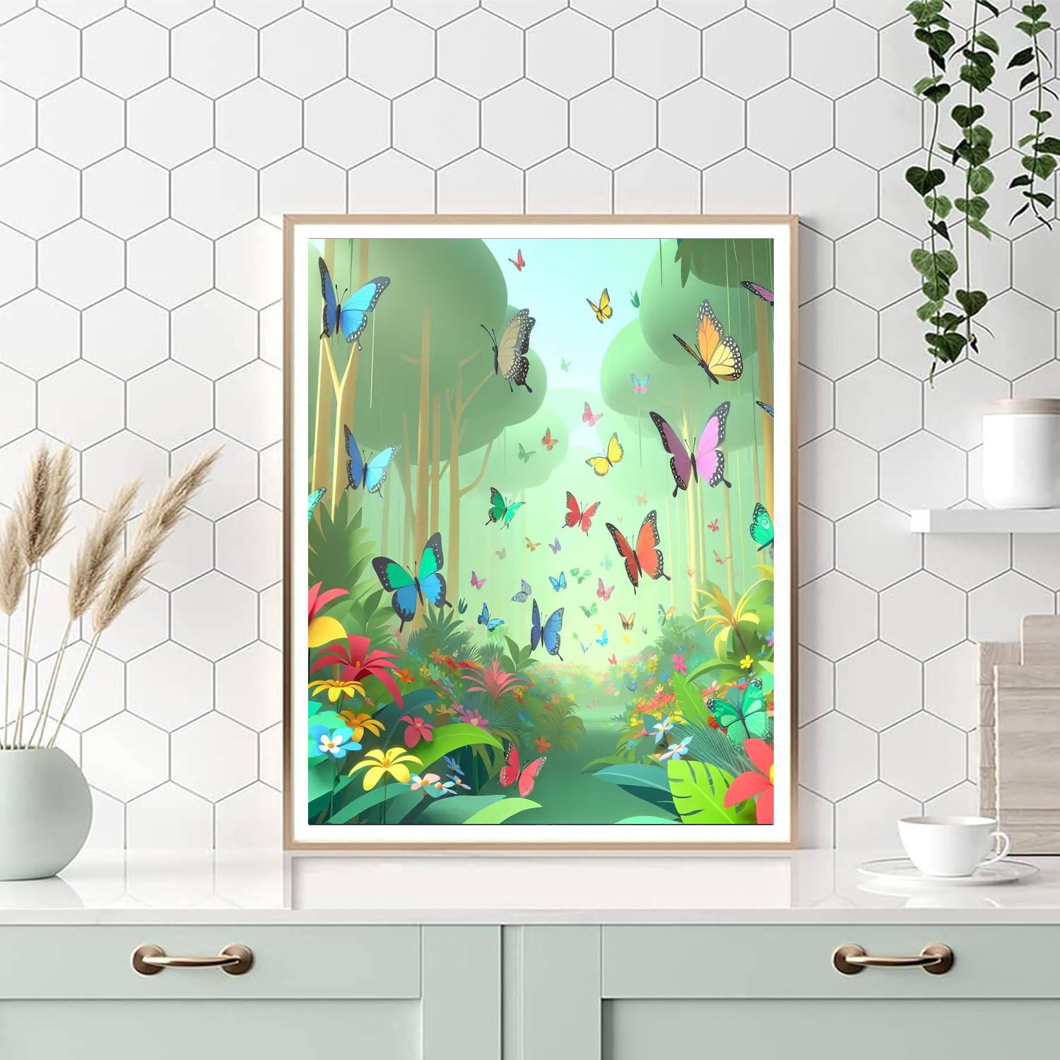 Rainforest Butterfly Ballet Numbered Painting Kits