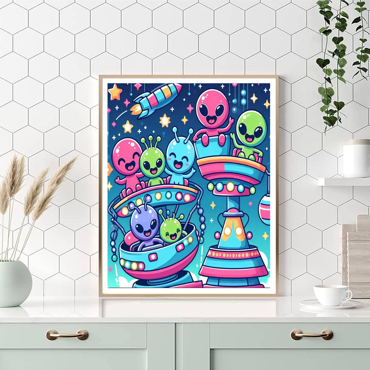 Wacky Space Carnival Numbered Painting Kits