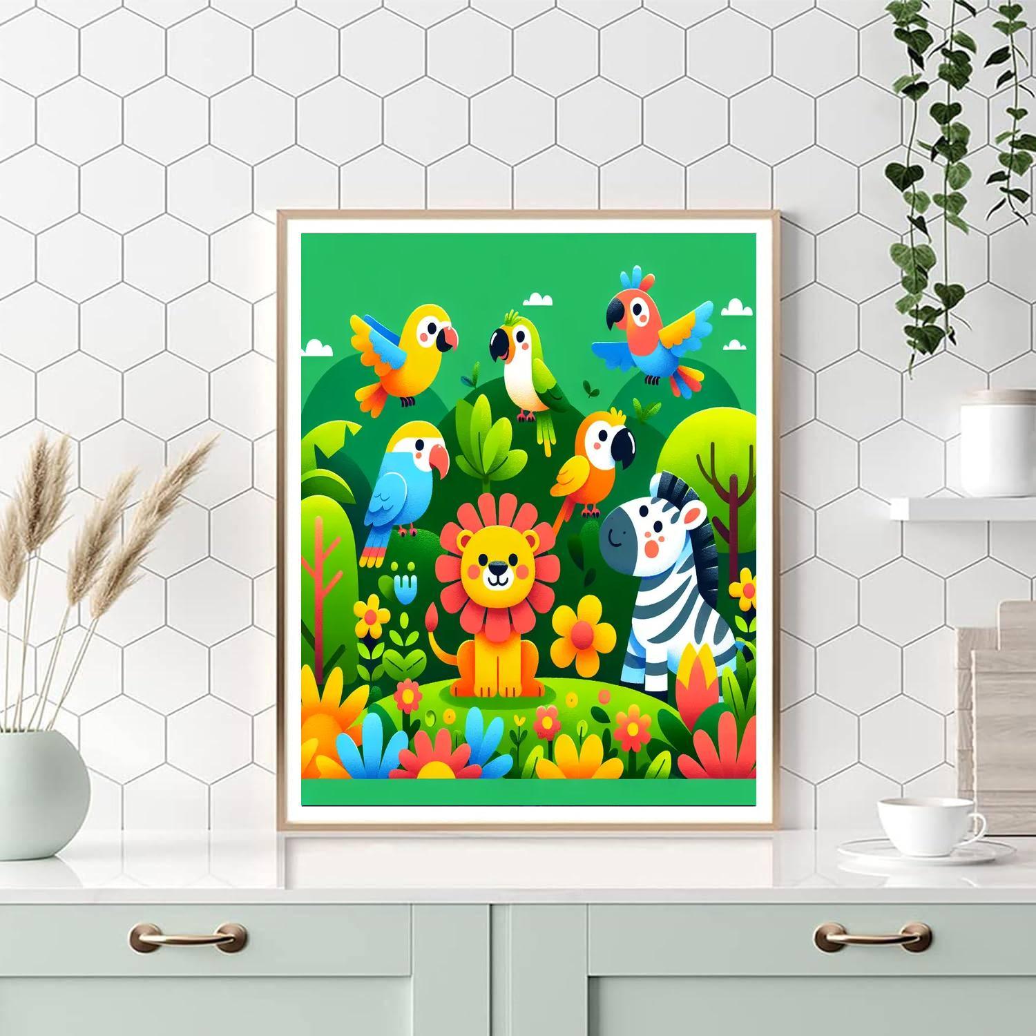 Bright Animal Kingdom DIY Paint By Numbers