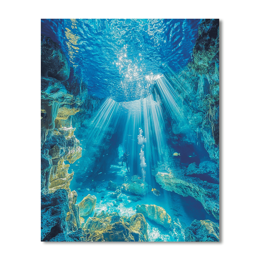 Cenote Dos Ojos DIY Paint By Numbers