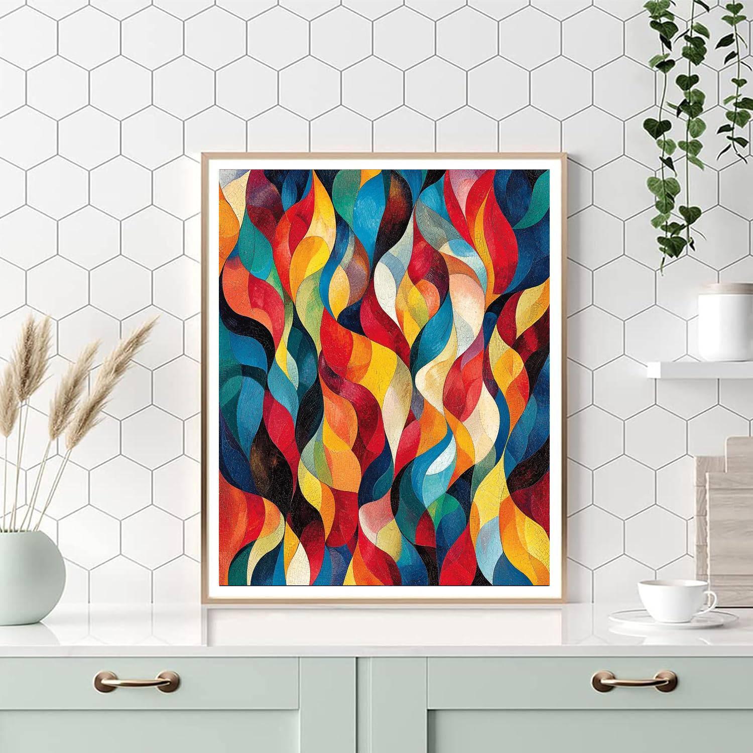 Paul Klee Inspired Colorful Whirlwind  Numbered Painting Kits