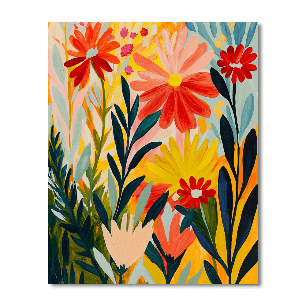 Henri Matisse Inspired Abstract Garden Blooms - DIY Painting By Numbers Kit