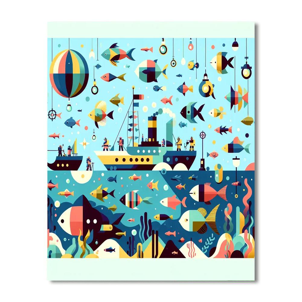 Oceanic Odyssey Expedition Paint By Numbers Art
