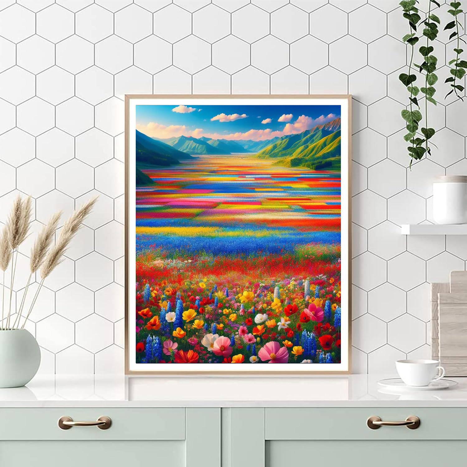 Vibrant Wildflower Festival Paint By Numbers Art