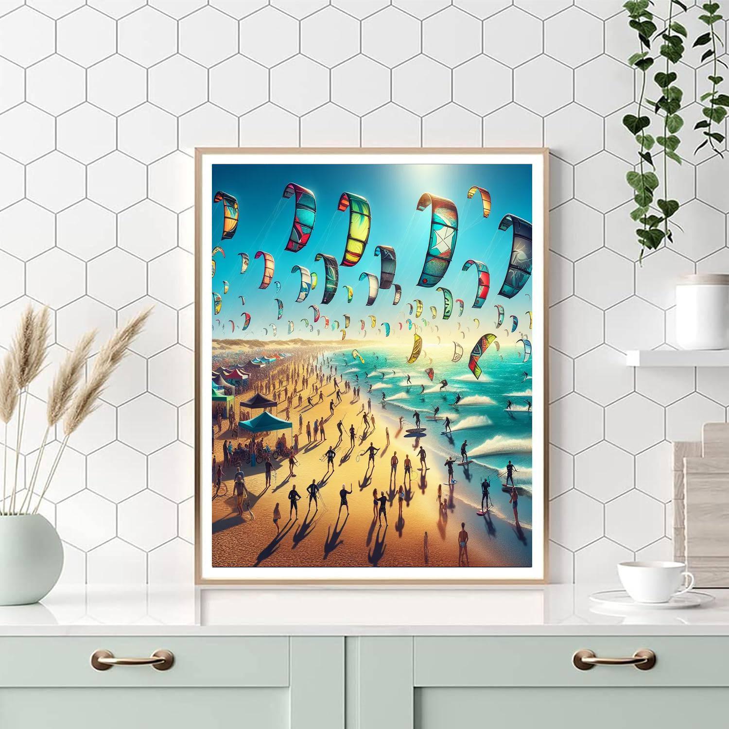 Kitesurfing Festival Paint By Numbers Art
