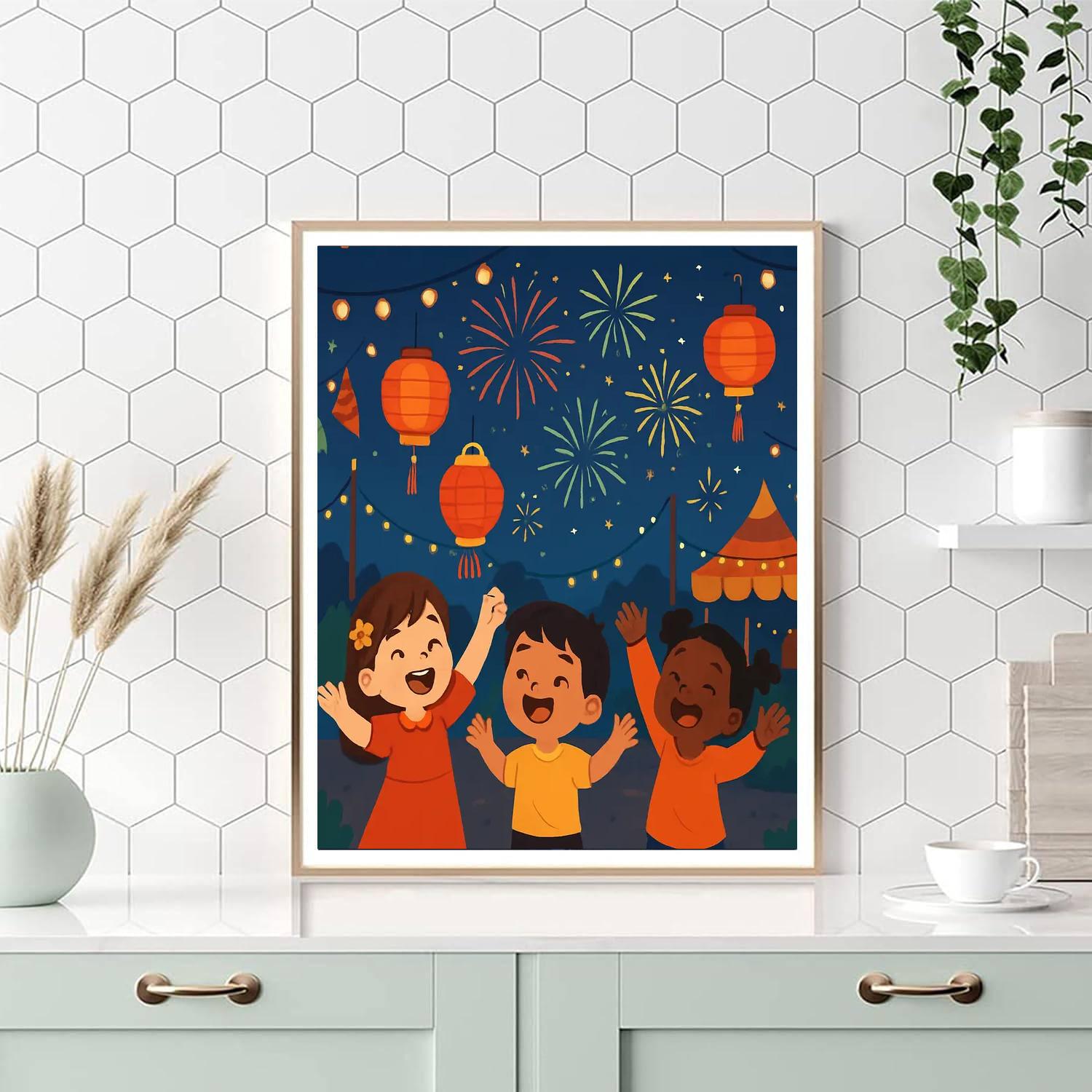 Bright Festival Of Lights Paint By Number