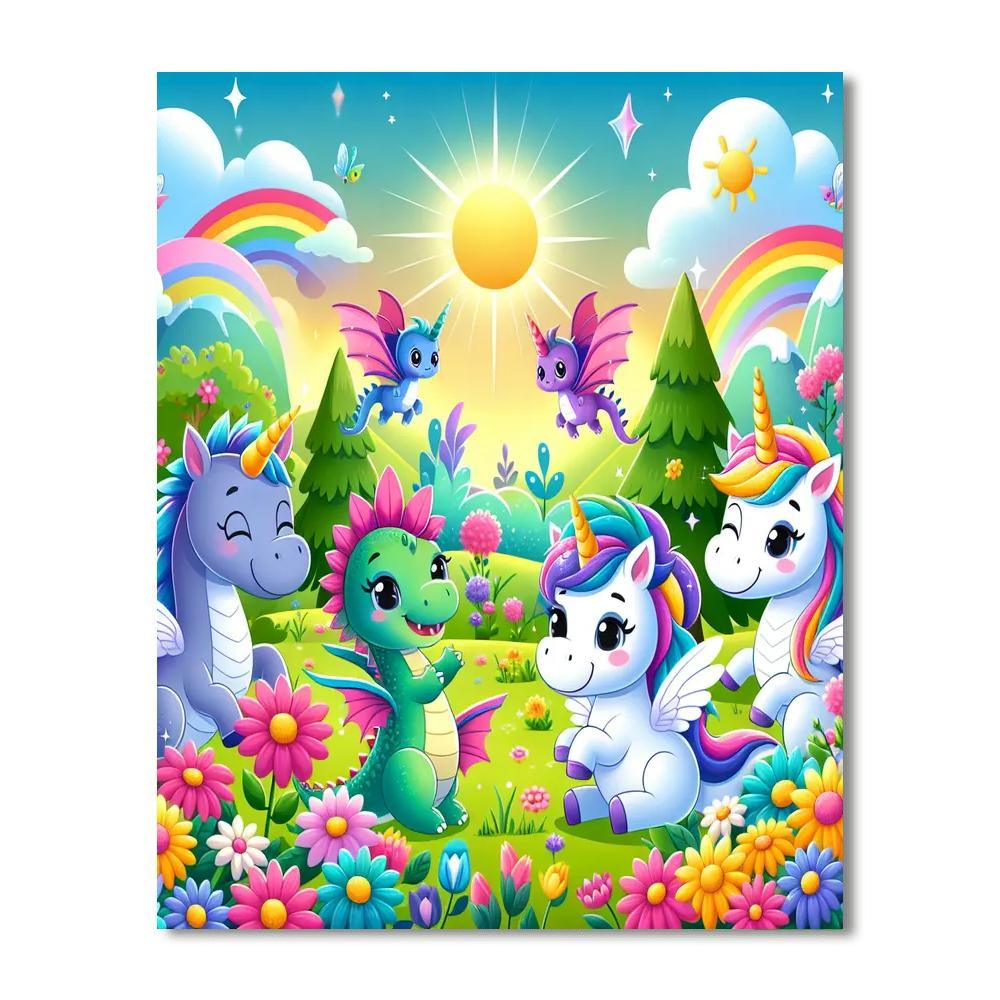 Dazzling Magical Creatures Paint By Numbers Art