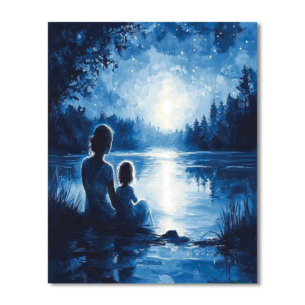 Gentle Moonlit Reflections DIY Paint By Numbers