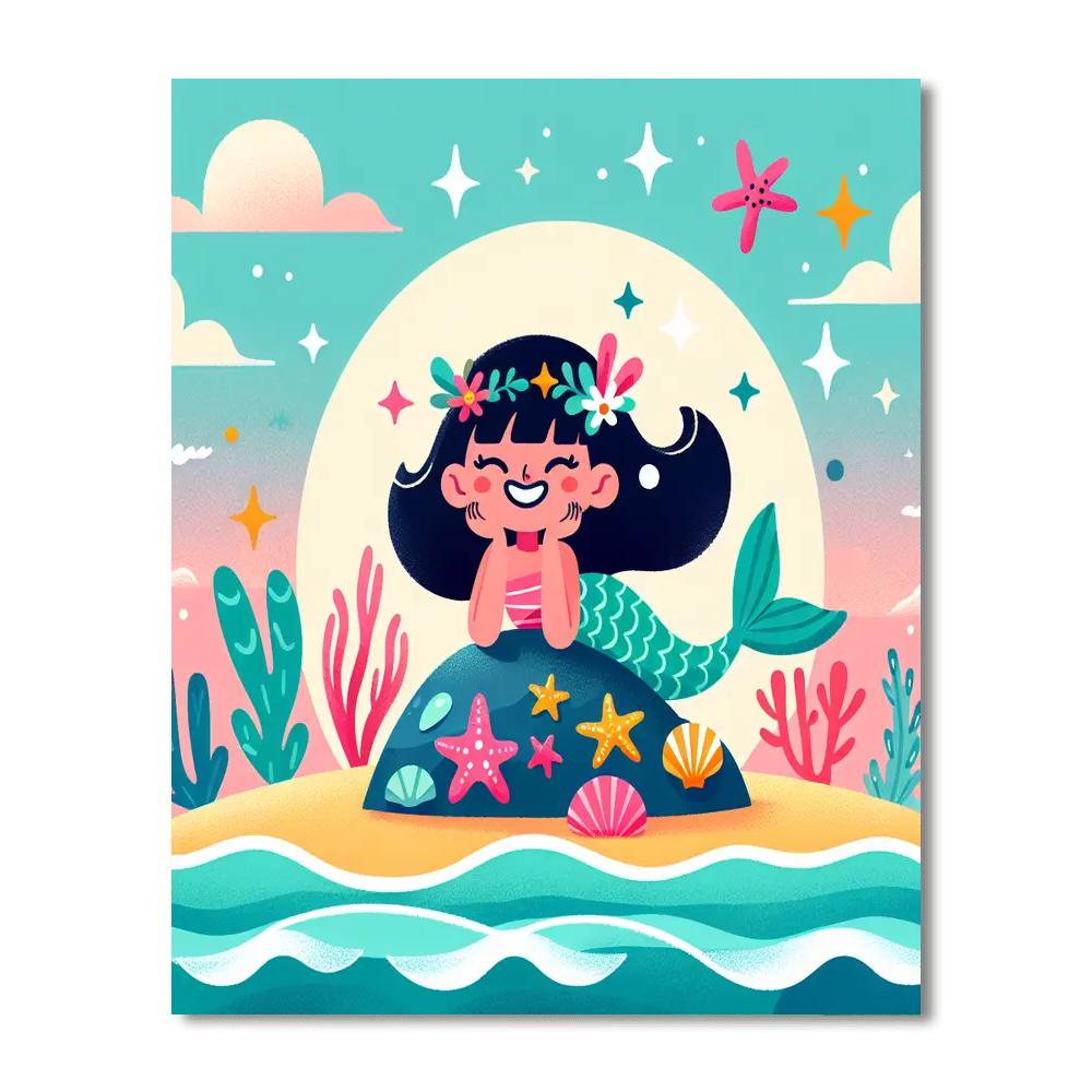 Mermaid Dreams Number Painting
