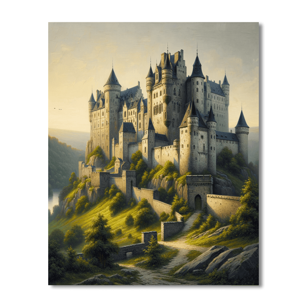 Historic Medieval Castle DIY Paint By Numbers