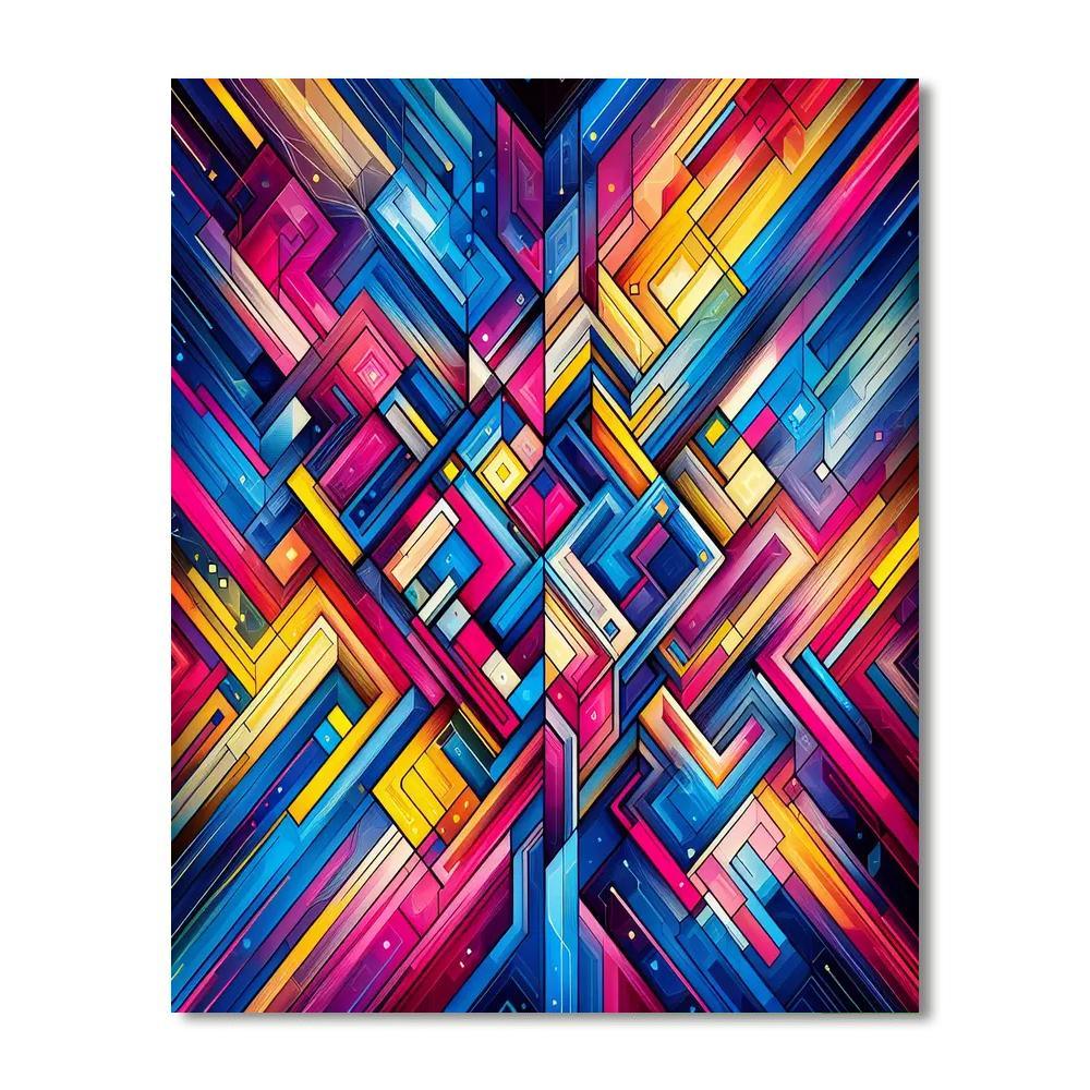 Radiant Geometric Dreams Paint By Number