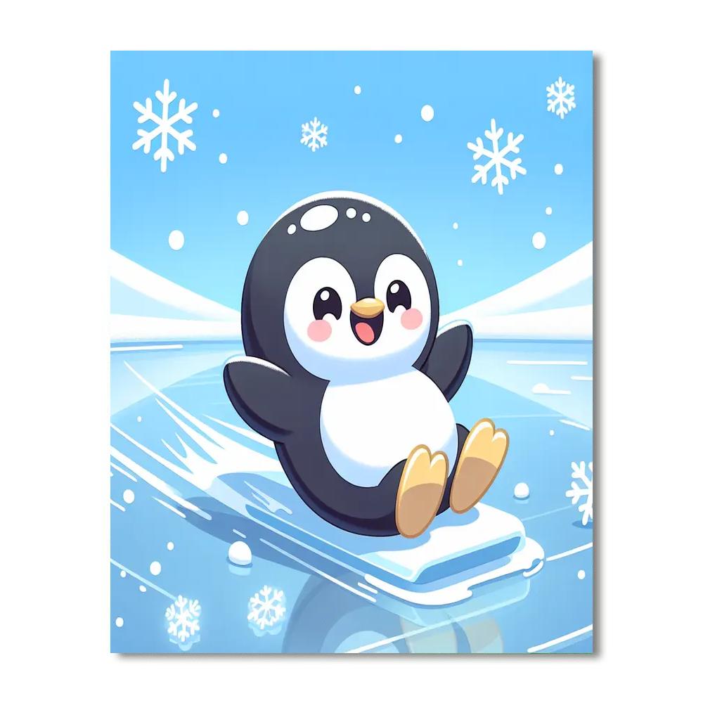 Pint-sized Penguin Paint By Numbers