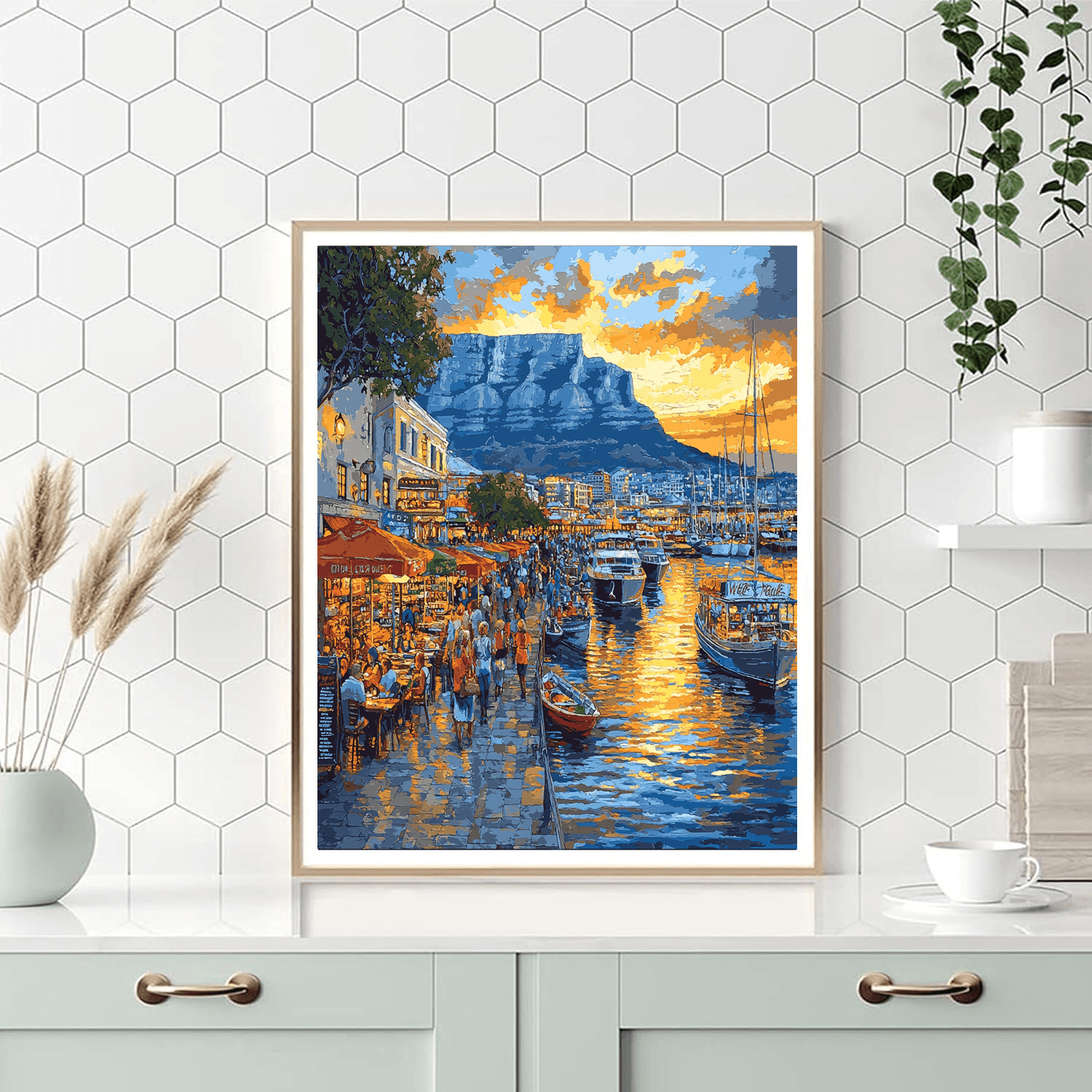 Cape Town Waterfront Painting By Numbers Kit
