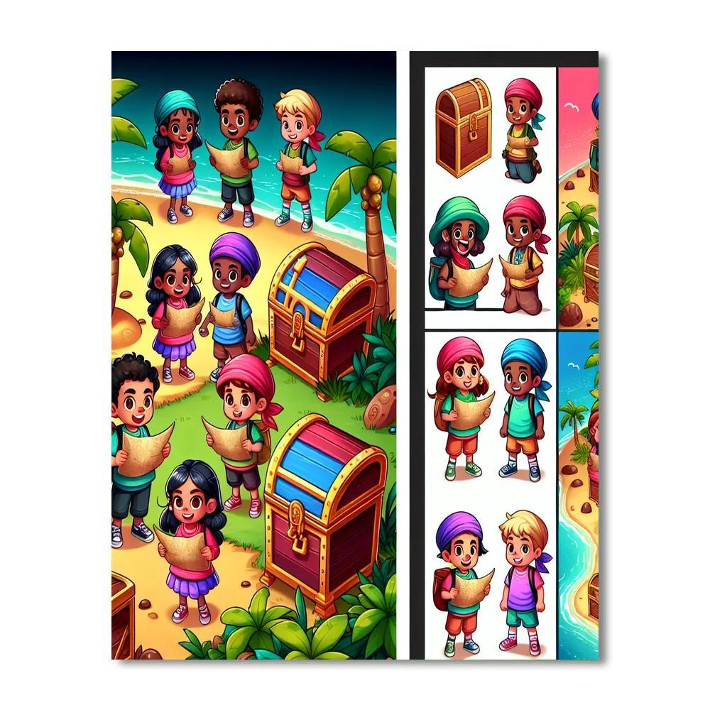 Island Treasure Expedition Paint By Color