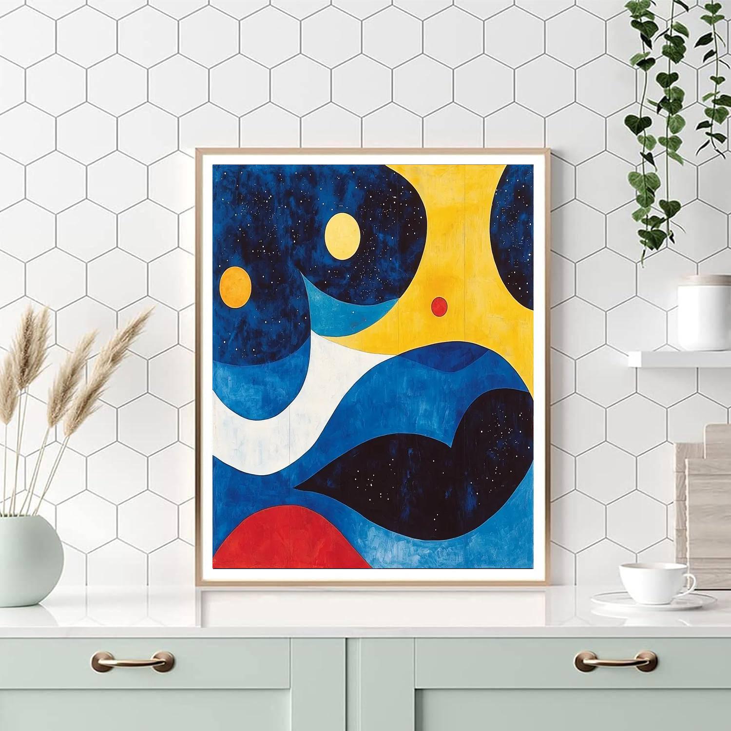 Joan Miró Inspired Celestial Encounters  Painting Number Kit