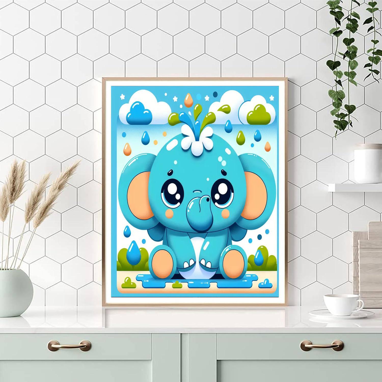 Jolly Elephant Paint By Numbers Art