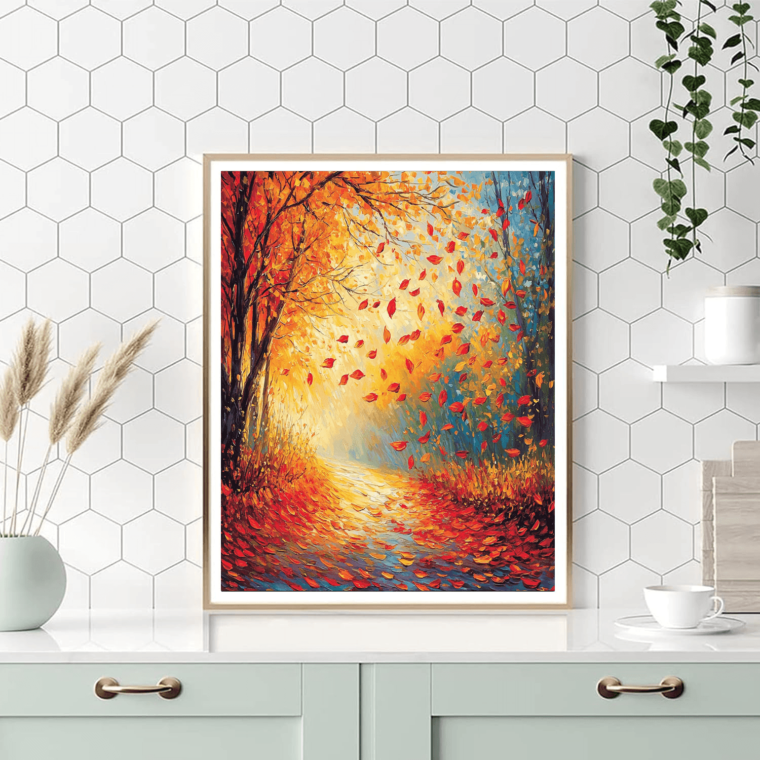 Pierre-Auguste Renoir Inspired Dancing Leaves  DIY Paint By Numbers