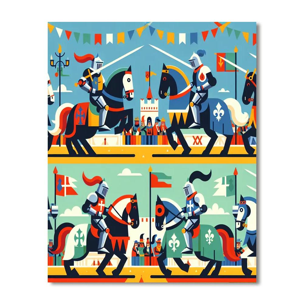 Royal Knight Tournament Numbered Painting Kits