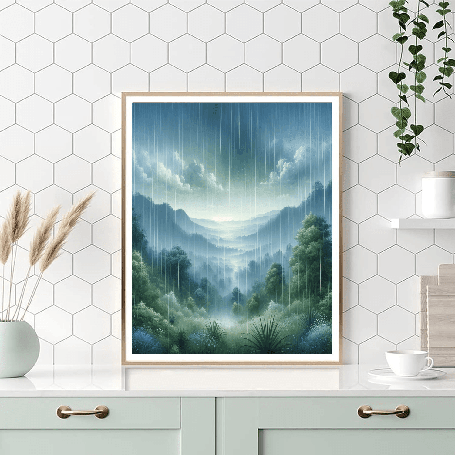 Gentle Rainy Day Paint By Color