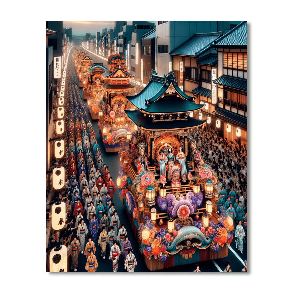 The Gion Matsuri - Kyoto, Japan Painting Number Kit