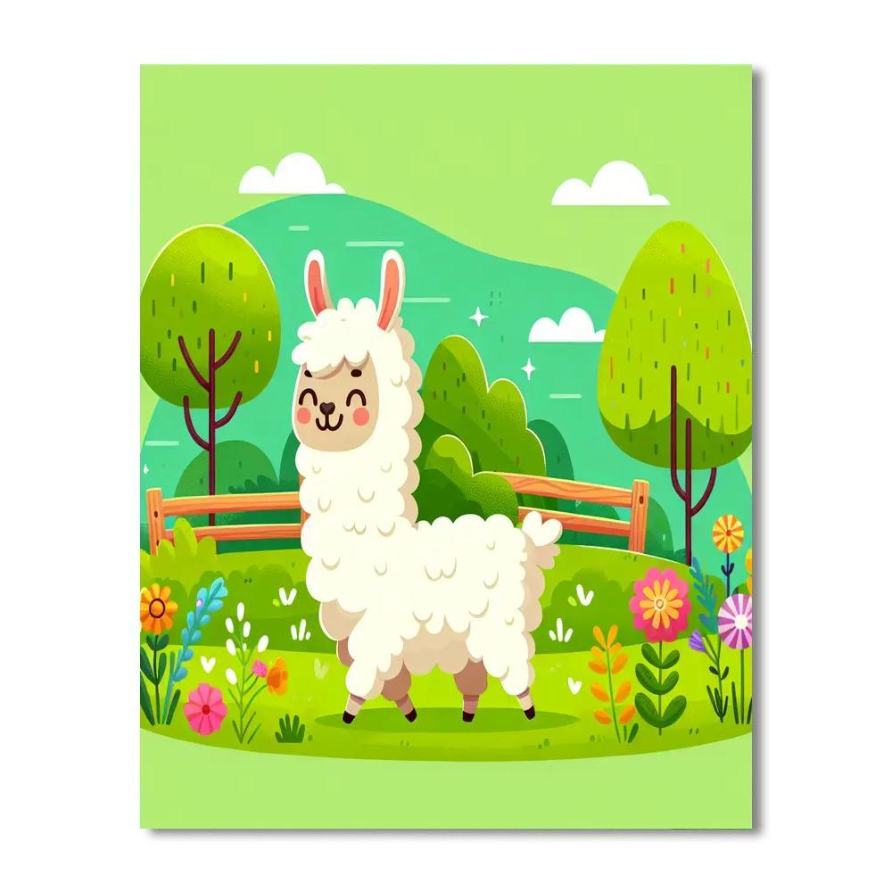 Happy Llama's Day Out Paint By Number