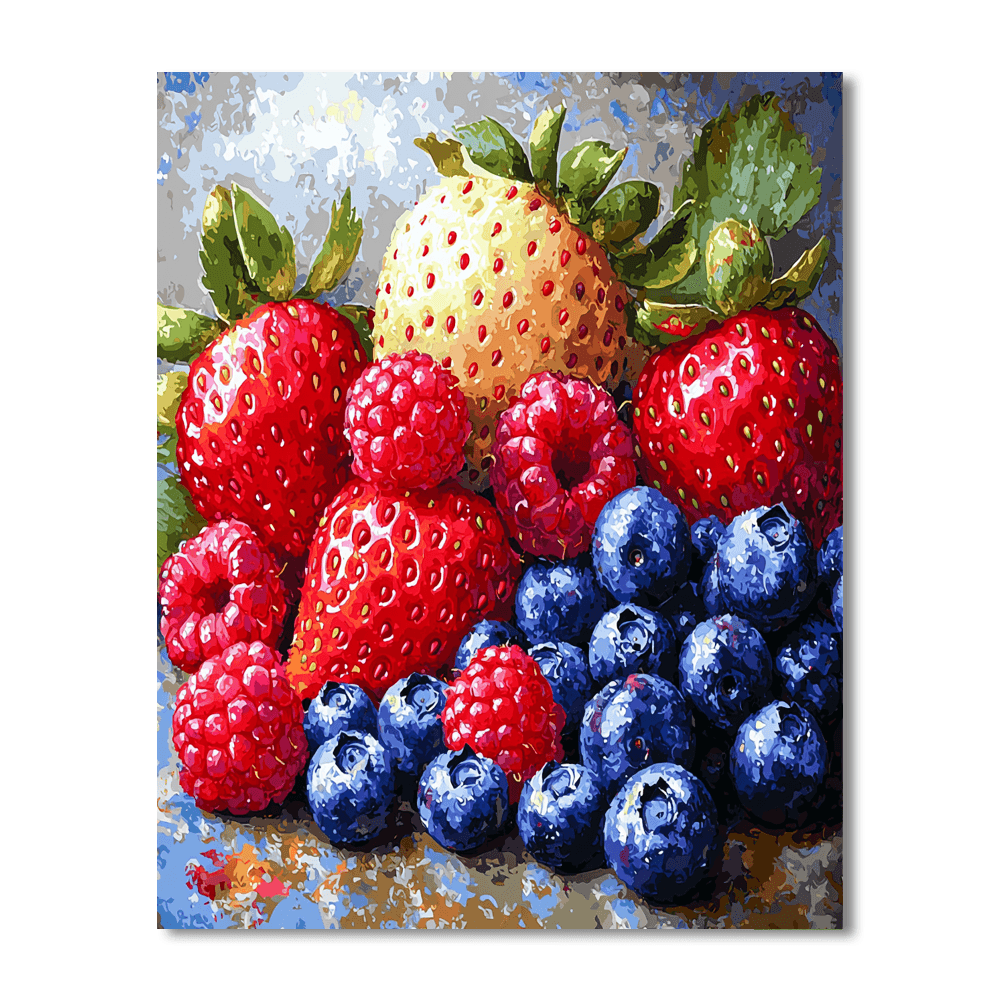 Cézanne Inspired Sweet Berry Harvest  Paint By Numbers Art