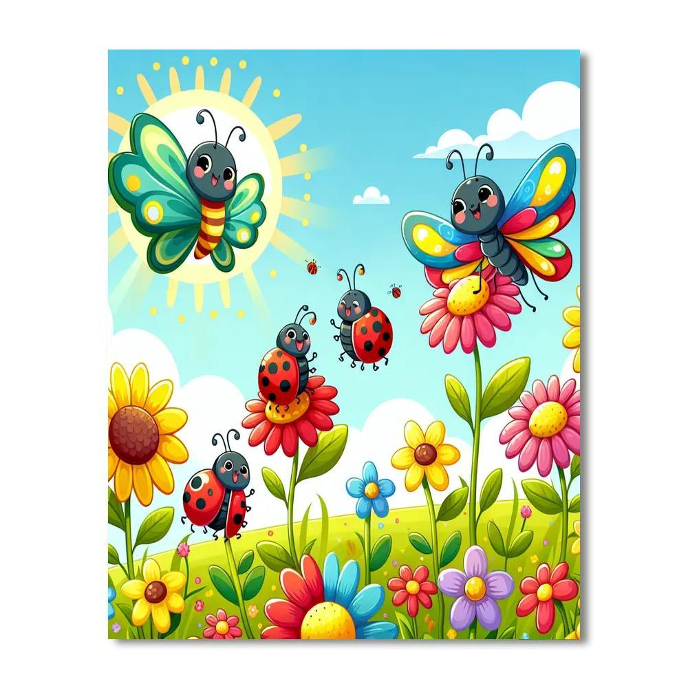 Garden Of Insects Paint By Number