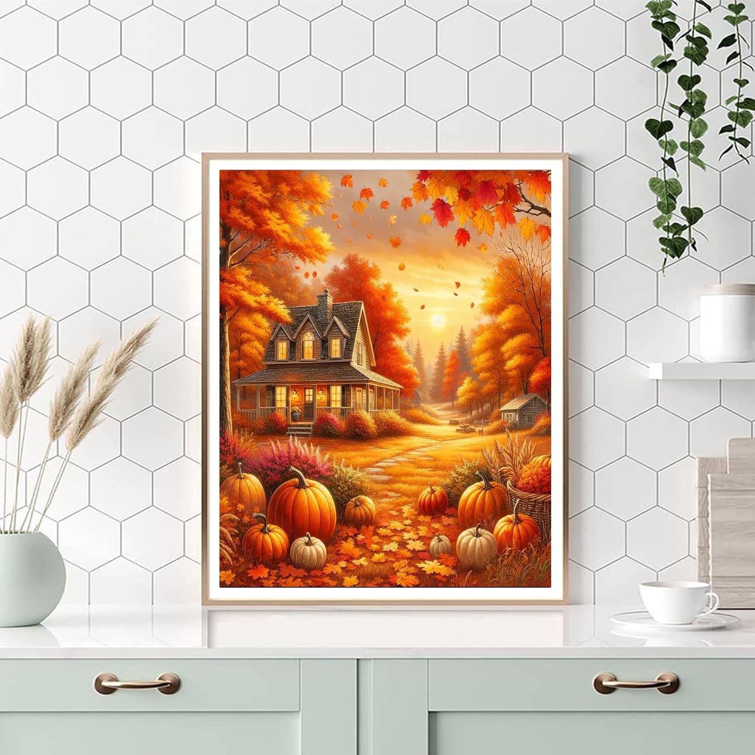 Charming Autumn Retreat Number Painting