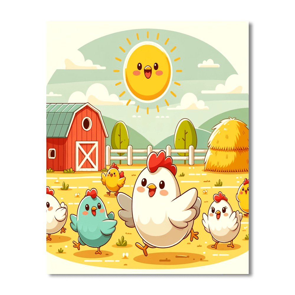 Charming Chickens DIY Paint By Numbers