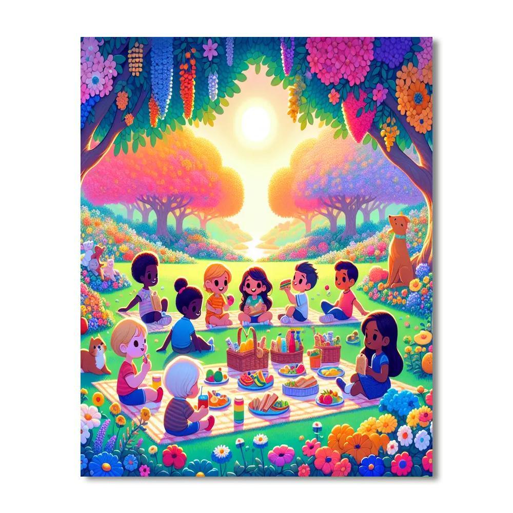Garden Party Picnic Paint By Numbers
