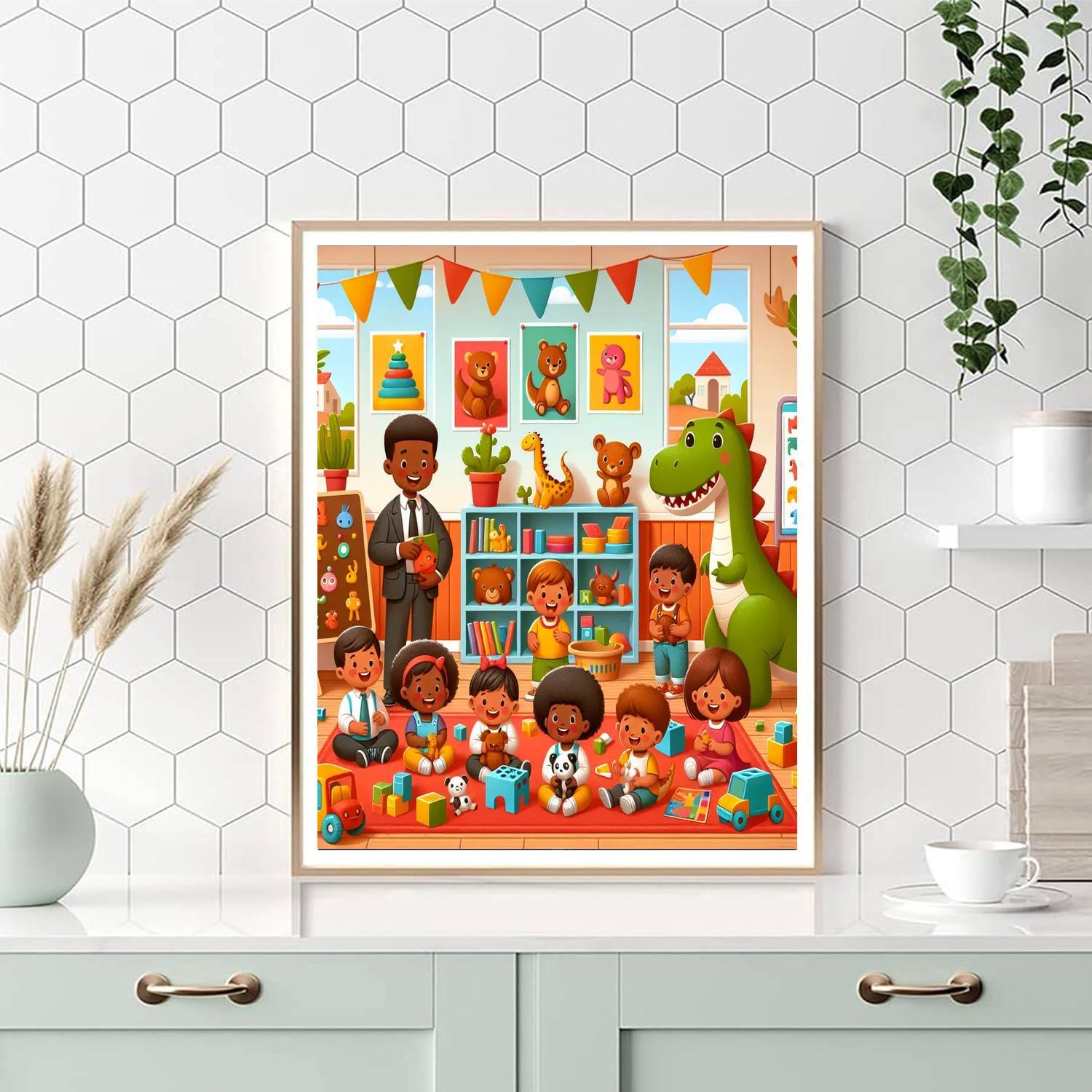 Dino Daycare Paint By Number