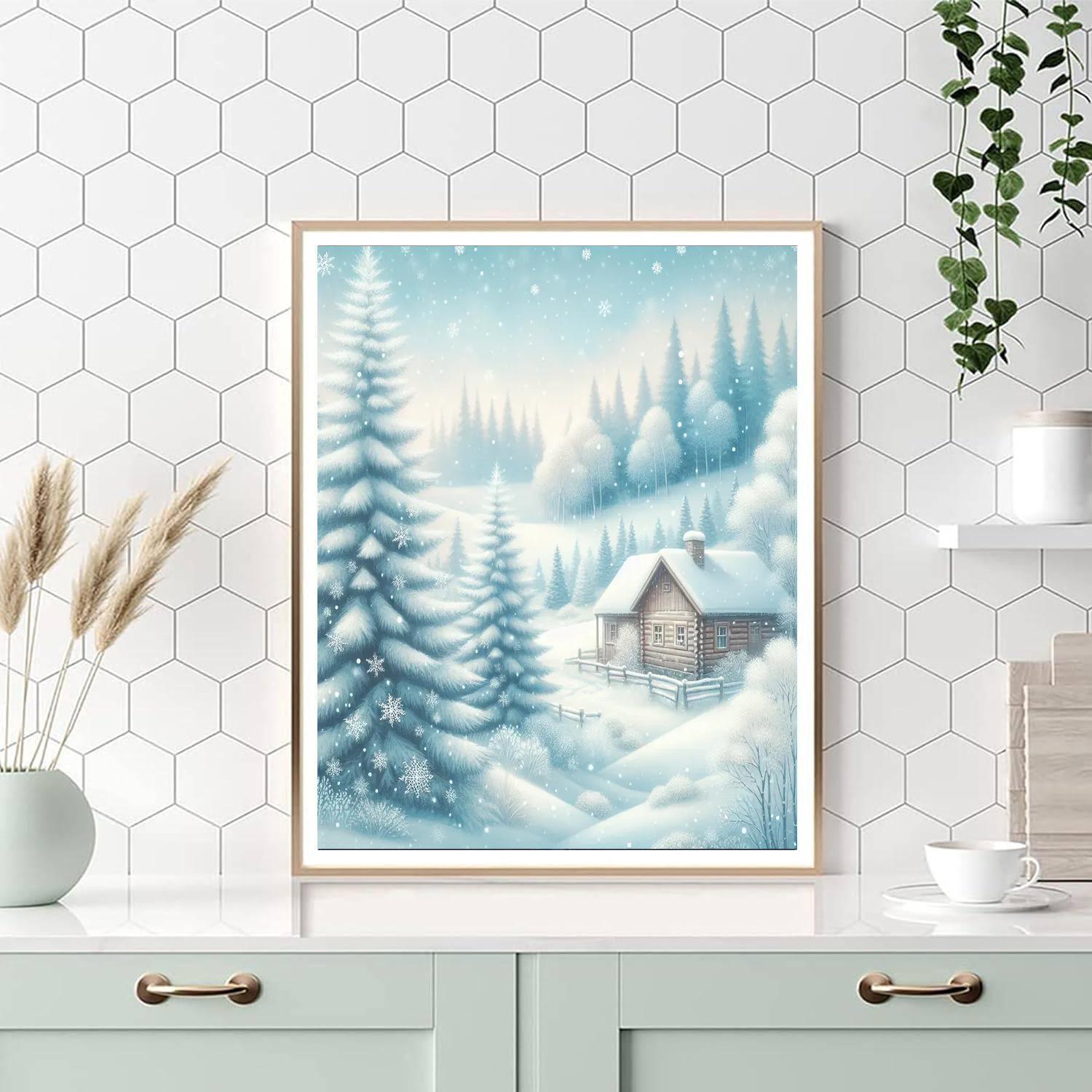 Serene Snowy Escape DIY Paint By Numbers