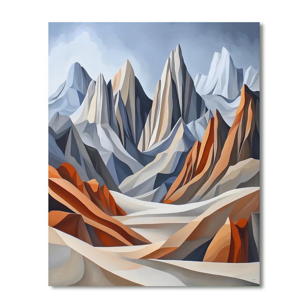 Michelangelo Inspired Mythic Peaks  DIY Paint By Numbers