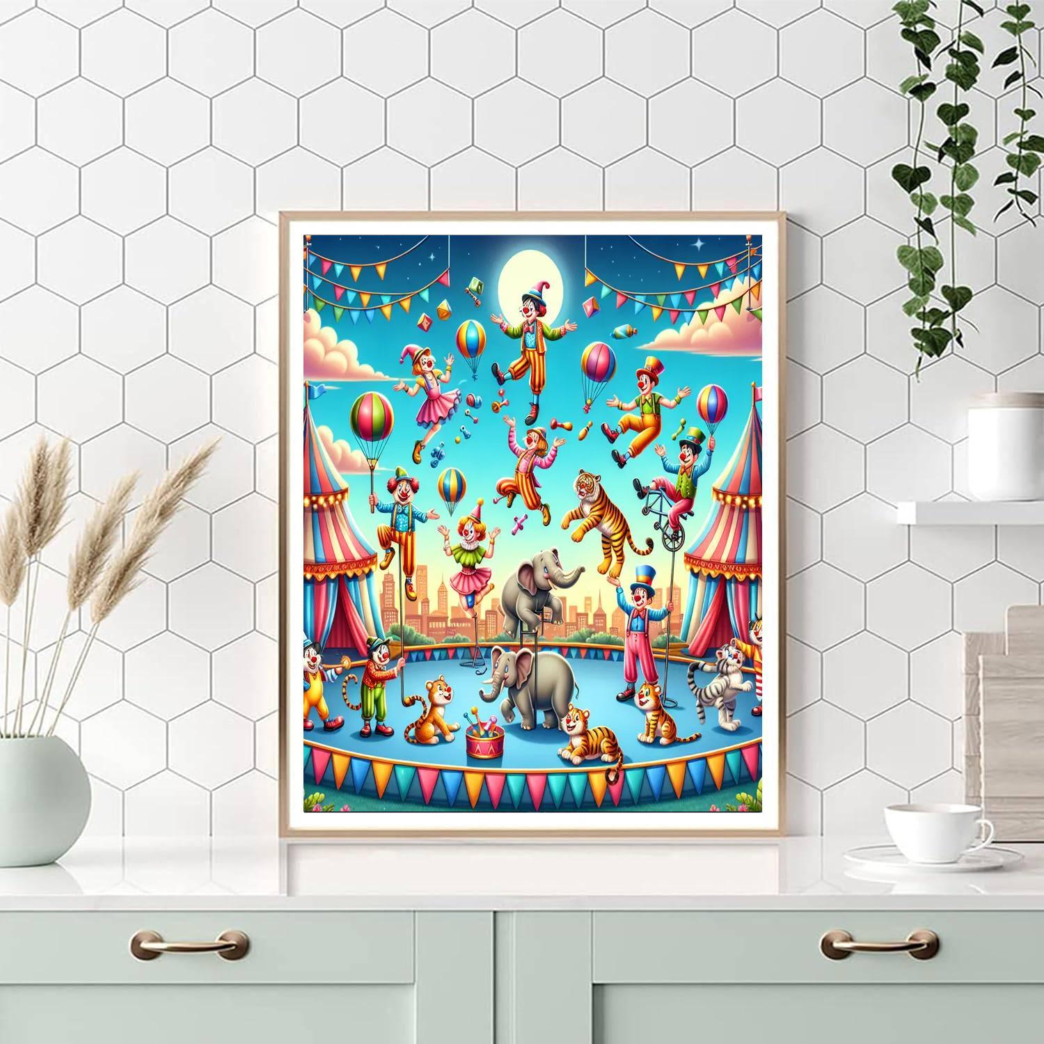 Happy Circus Days Paint By Numbers Art