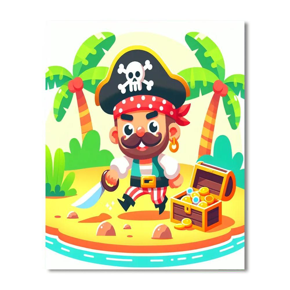Treasure Island Pirate Adventure Paint By Numbers Art
