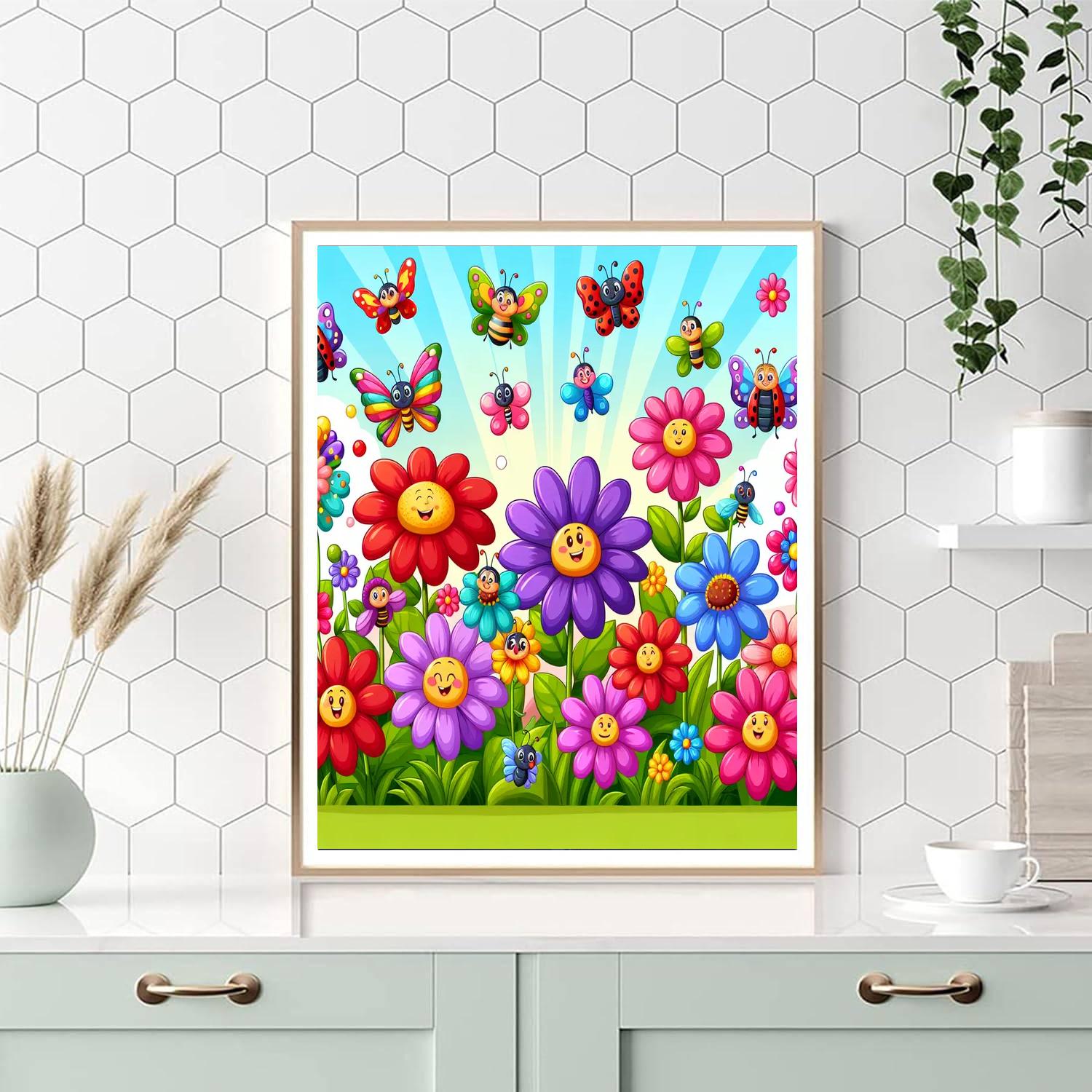 Cheerful Spring Garden Paint By Numbers Art