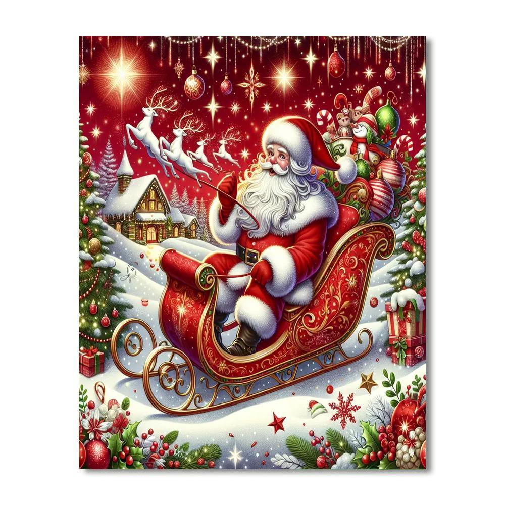 Santa's Holiday Joy Paint By Numbers