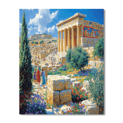Palace Of Knossos - Crete Paint By Numbers Kits