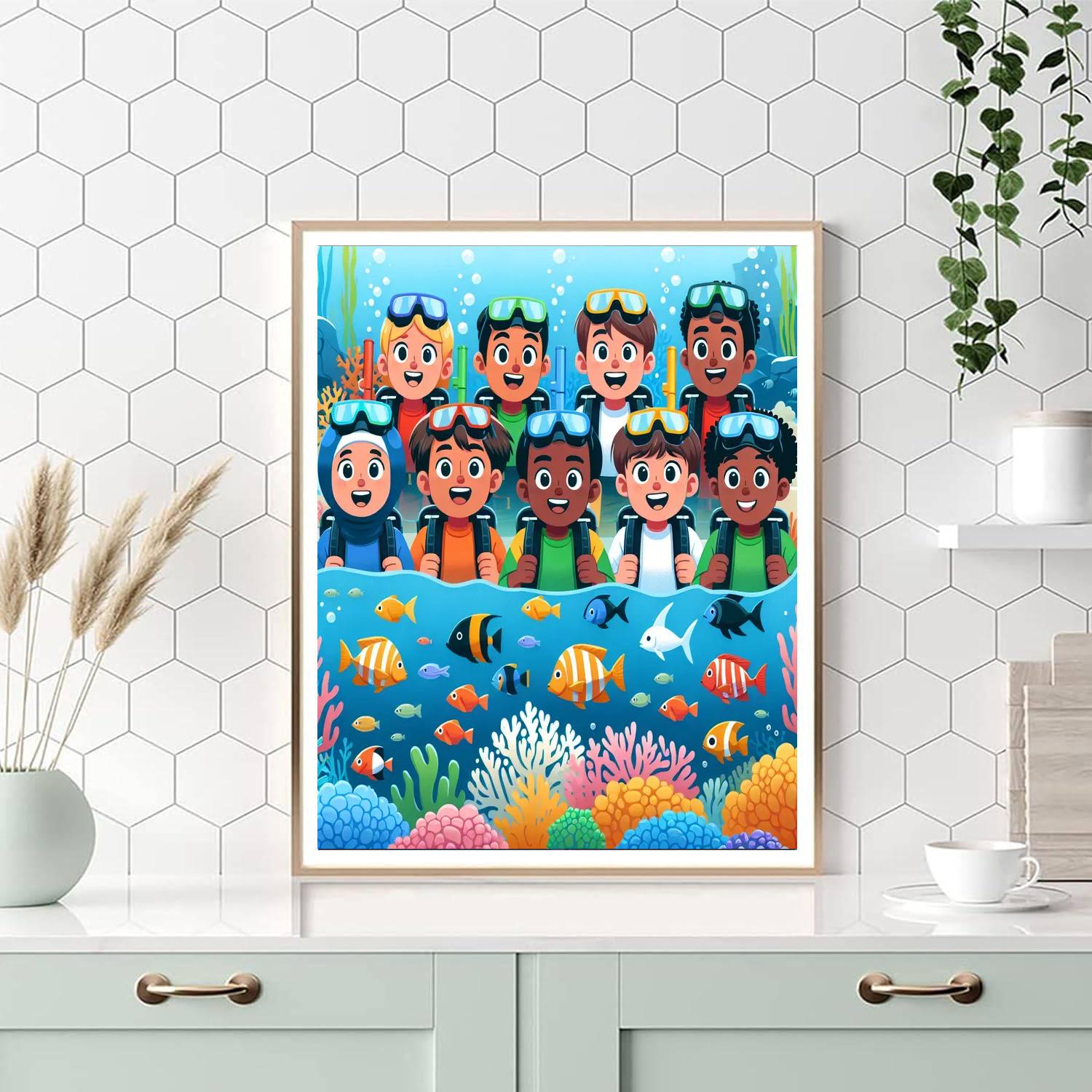 Undersea Exploration Expedition Numbered Painting Kits