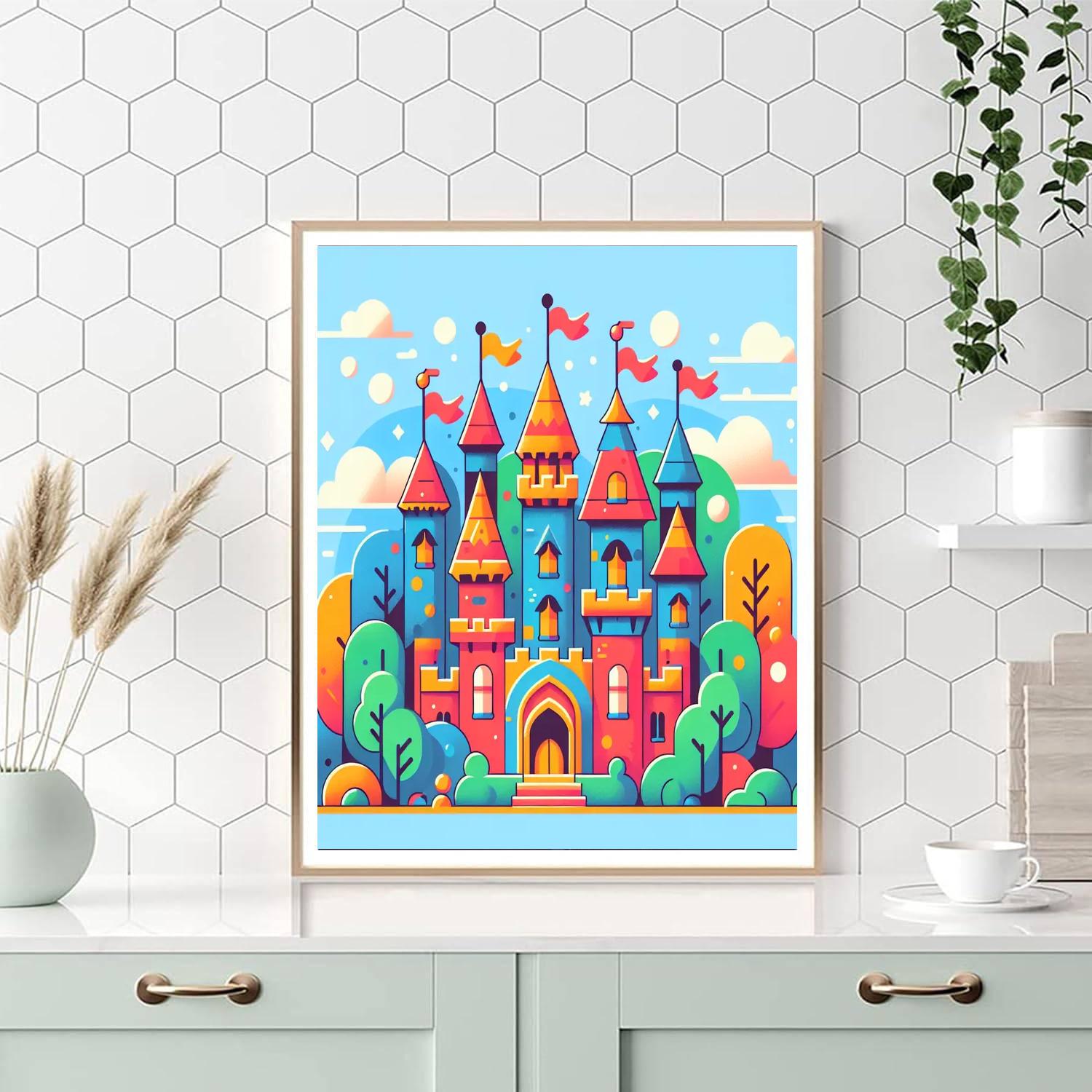Fantasy Castle Builder DIY Paint By Numbers