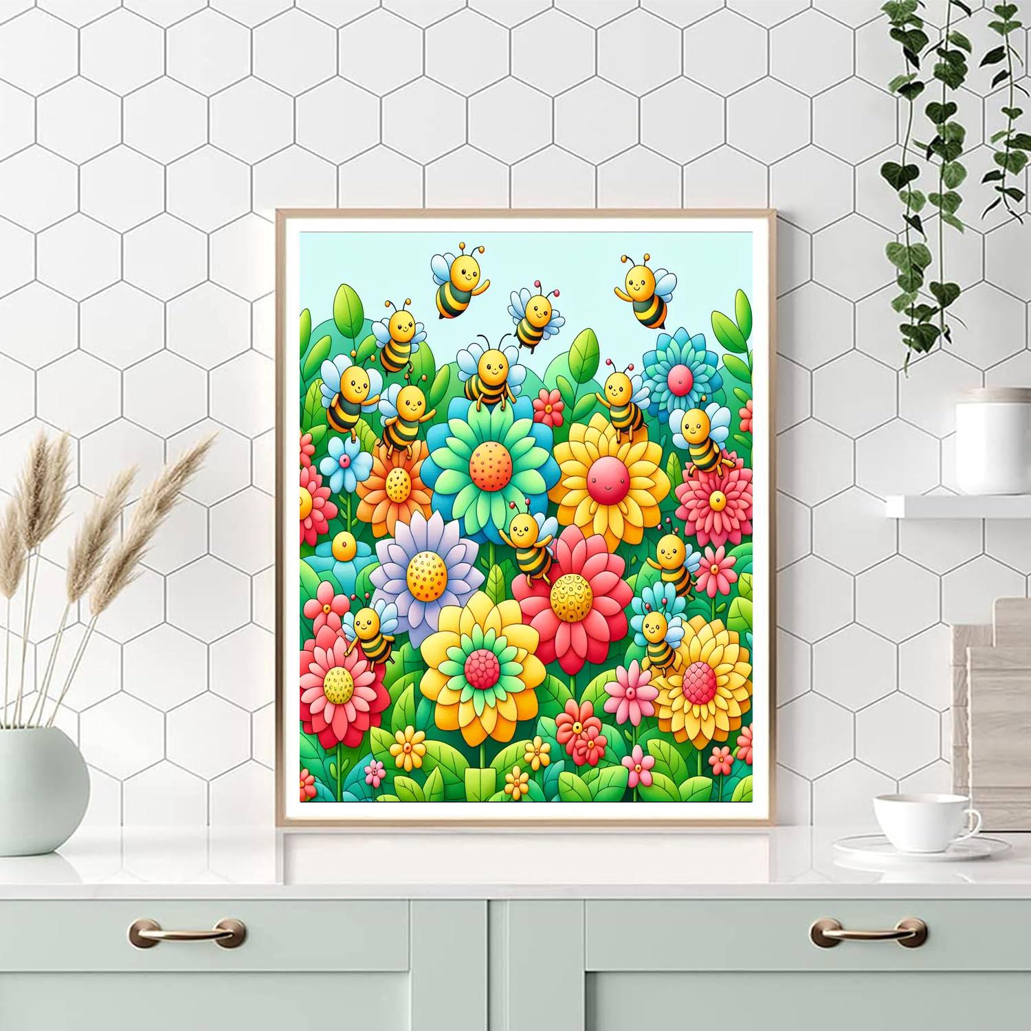 Bubbly Bee Ballet Paint By Color