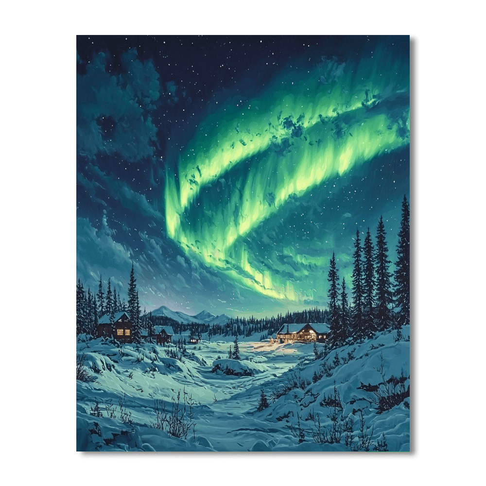 Lapland's Northern Lights - Finland Paint By Numbers