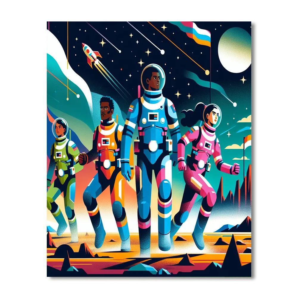 Space Rangers Rescue Mission Painting Number Kit