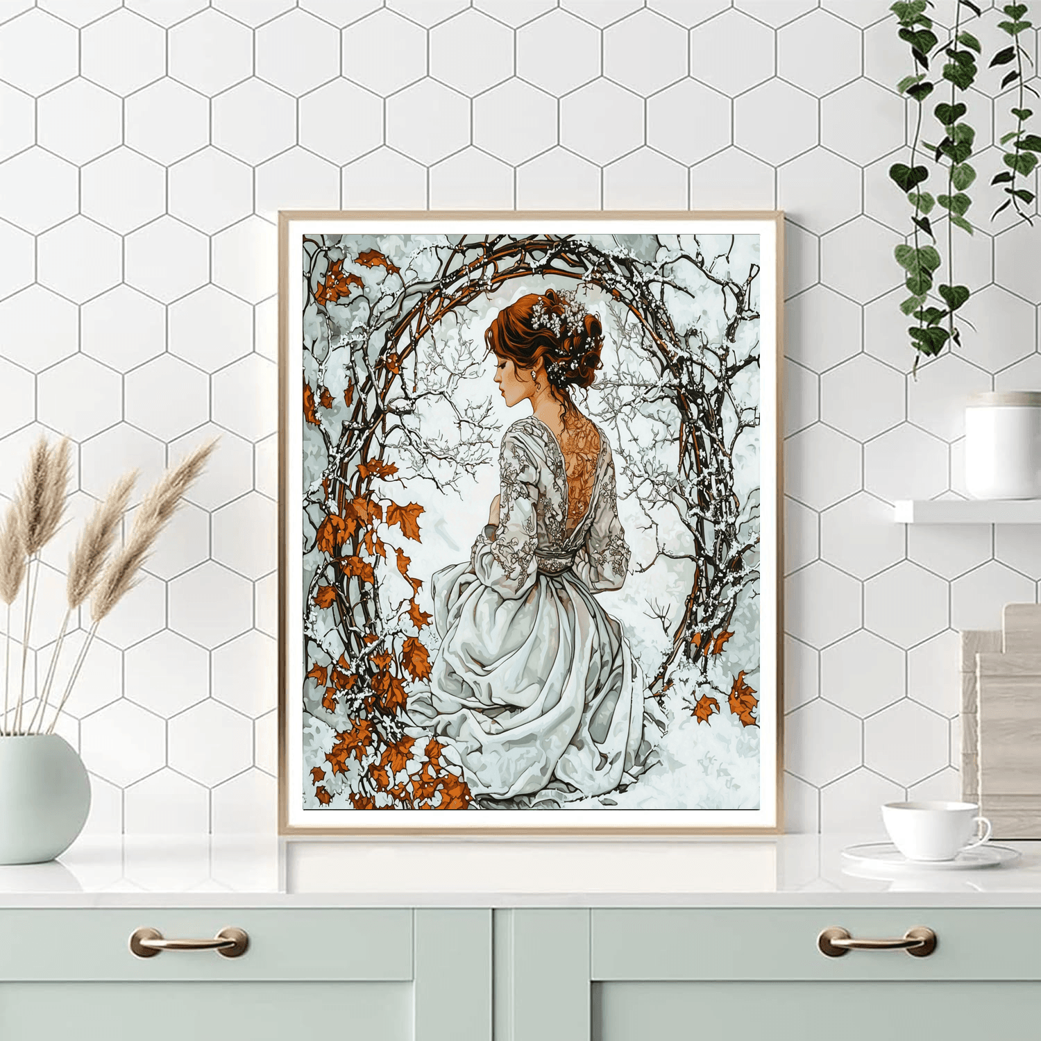 Alphonse Mucha Inspired Frosted Fantasy  Paint By Numbers Kits