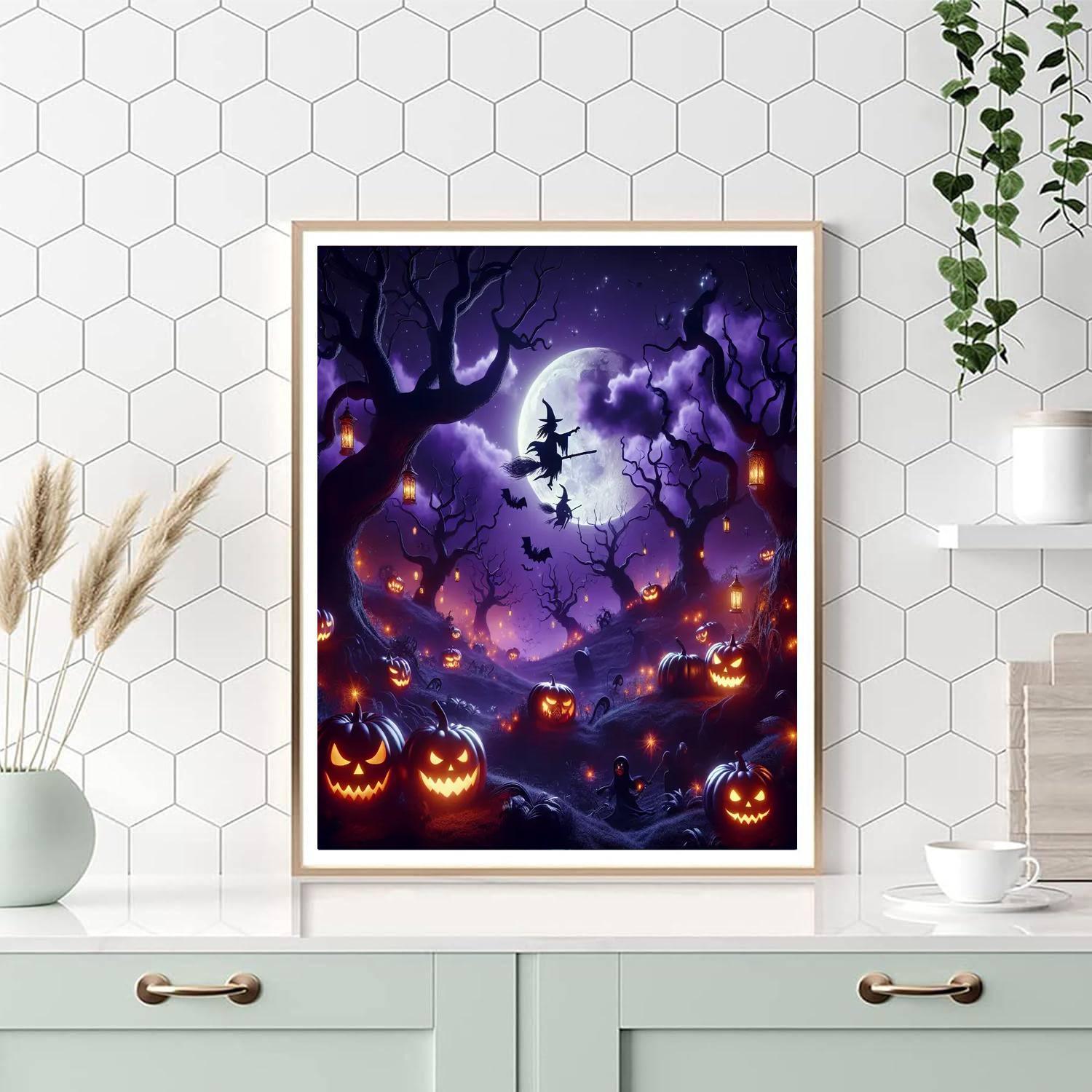 Halloween Night Haunt Paint By Numbers Art