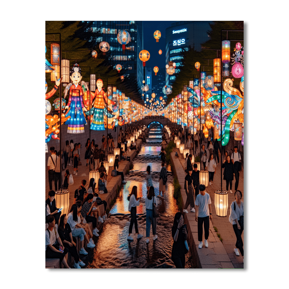 Seoul Lantern Festival - South Korea Paint By Number